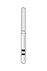 Two Striper® Diamond Bur, FG, Coarse, Green, Parallel Cylinder Round End, #550.8C, 1.4 mm Diameter, 8.0 mm Length, 5/Pkg, 2015311 thumbnail 12