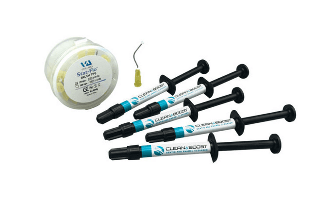 Clean & Boost Dentin and Enamel Cleanser Liquid, 1.2 mL Syringe, 5/Pk with 25 Stat-Flo Tips, 90057 thumbnail 15