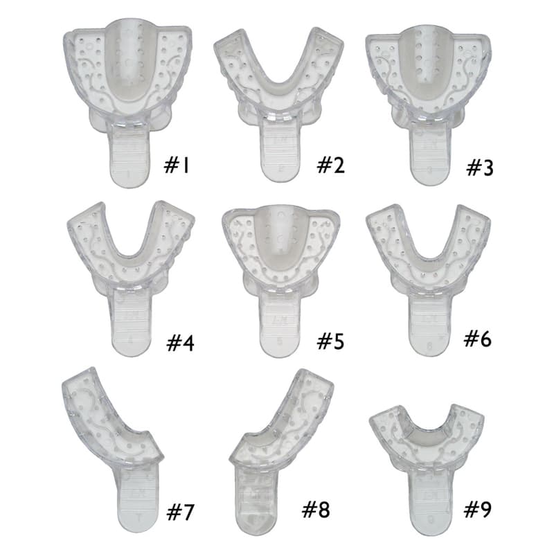 Vista Apex Clear Plastic Impression Trays, #8, Upper Left/Lower Right, Perforated, 12/Bag, 310008 thumbnail 8