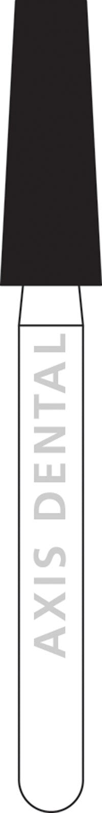 NTI HP Diamond Bur, Medium Grit, Flat End Taper, #846-025, 2.5 mm Diameter, 7.0 mm Length, M846-025HP