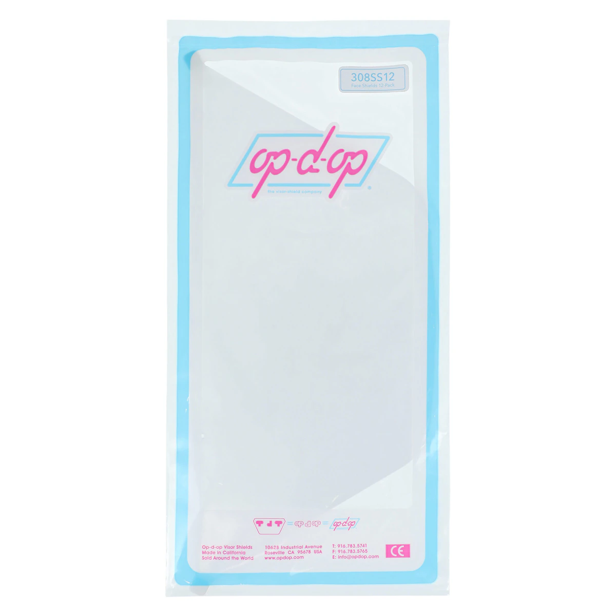 Op-D-Op Replacement Face Shields, 12/Pkg, 308SS12