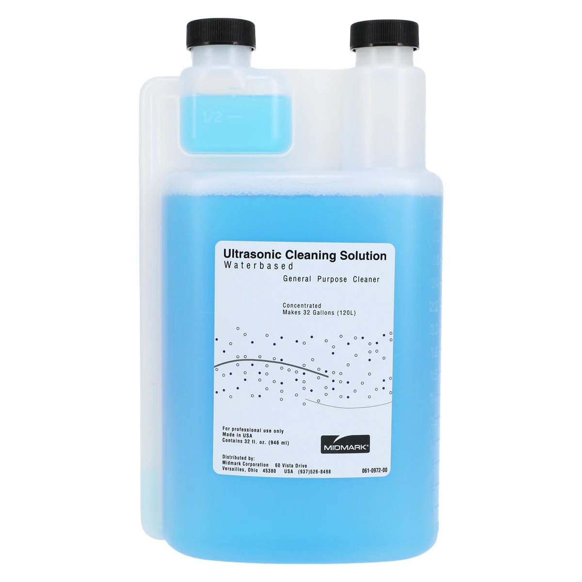Midmark General Purpose Ultrasonic Cleaner Solution, 32 oz Bottle