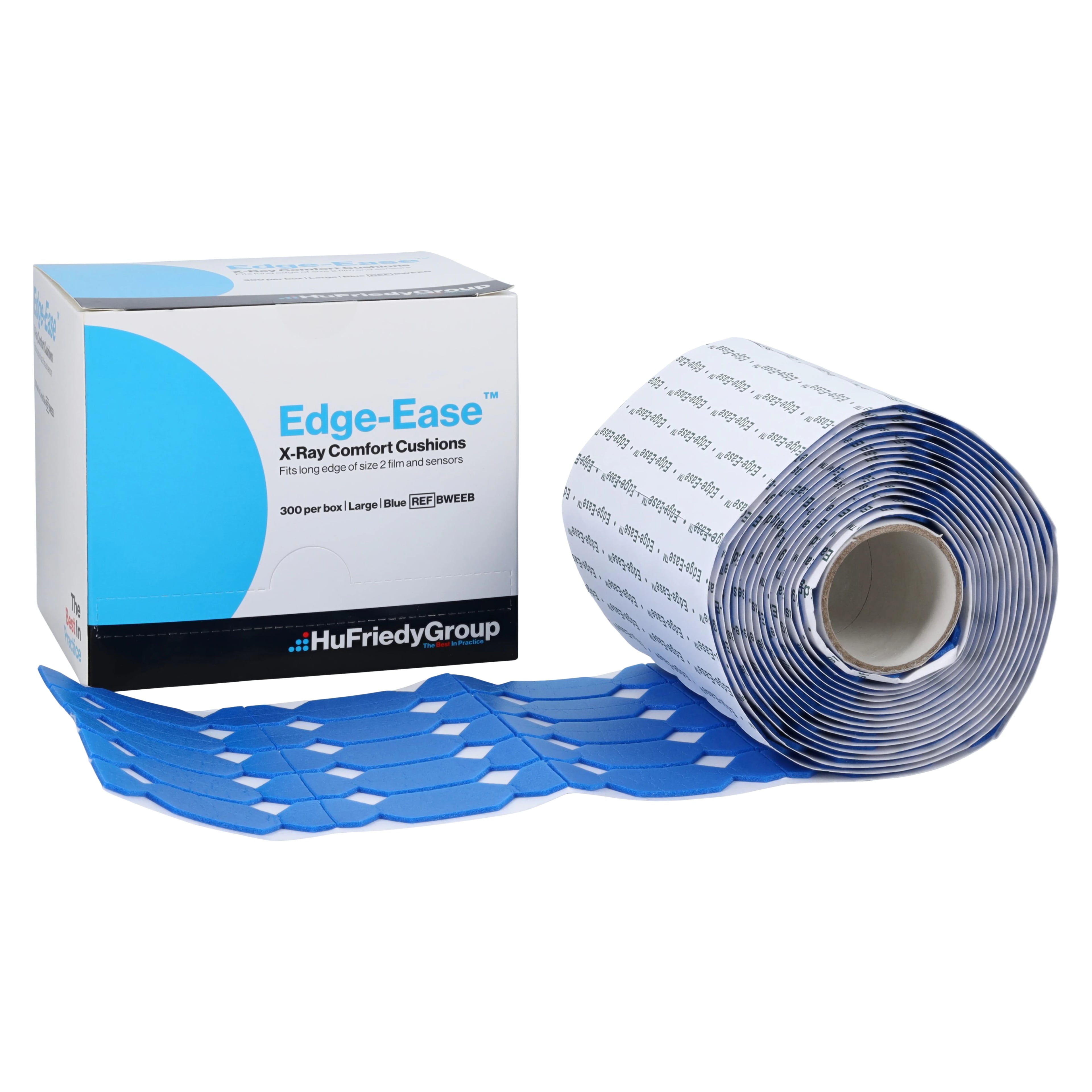 Edge-Ease X-Ray Cushions, Large, Size 2, Blue, 300/Pk, BWEEB