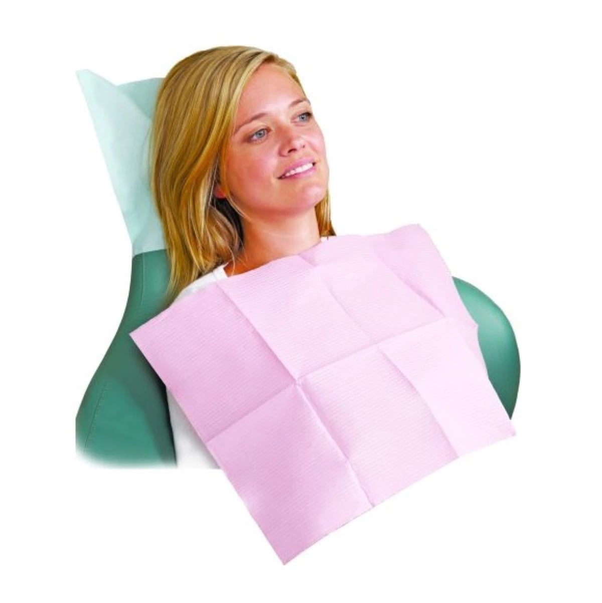 Sani-Tab Chain-Free Patient Towels, 3-Ply Tissue with 1-Ply Poly Backing, Dusty Rose, 13" x 19", 400/Pkg, WPXDRT
