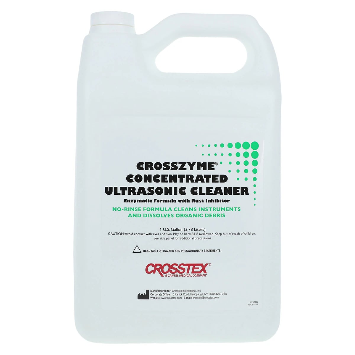 CrossZyme Concentrated Enzyme Ultrasonic Cleaner & Instrument Pre-Soak, Citrus Scent, 1 Gallon, JEZ
