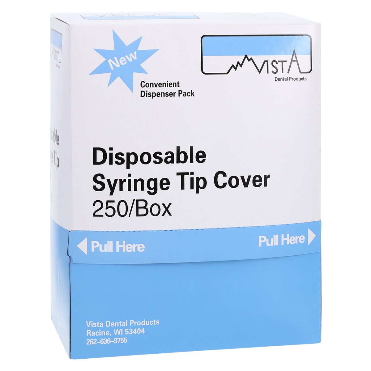 Vista Apex Syringe Tip Covers, White, 250/Pk, 301002