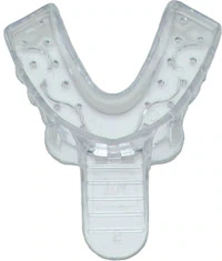 Vista Apex Clear Plastic Impression Trays, #2, Large Lower, Perforated, 12/Bag, 310002