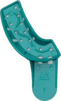 Vista Apex Disposable Plastic Impression Trays, #7 Upper Right/Lower Left, Green, Perforated, 12/Pk, 311007