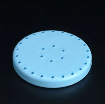 Plasdent Large Round Magnetic Bur Block, 28-Hole, Blue, 1/Pk, 400BL-2