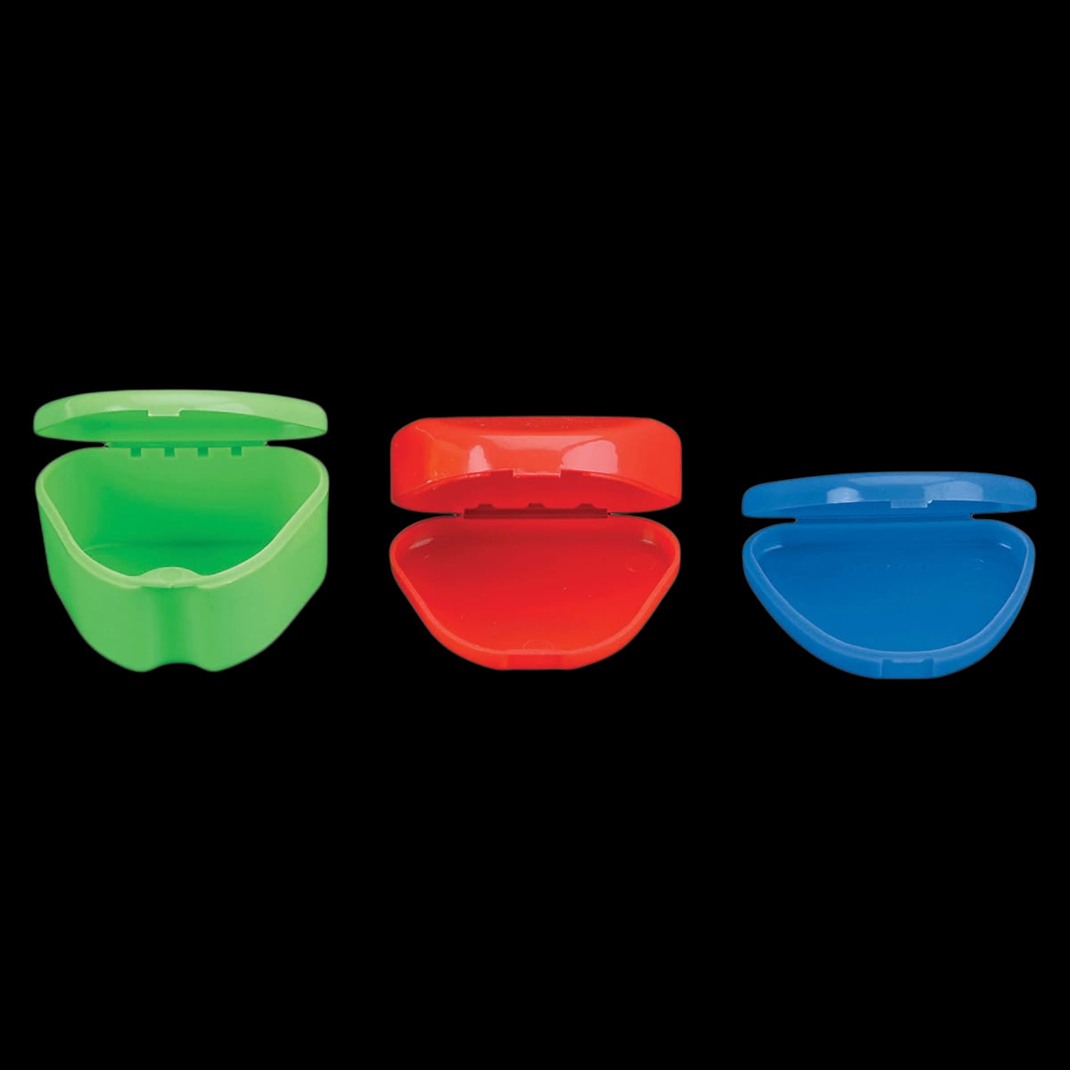 Plasdent Deep Dish Retainer Box, 1.5" Assorted Colors, 12/Box, 200DB-A