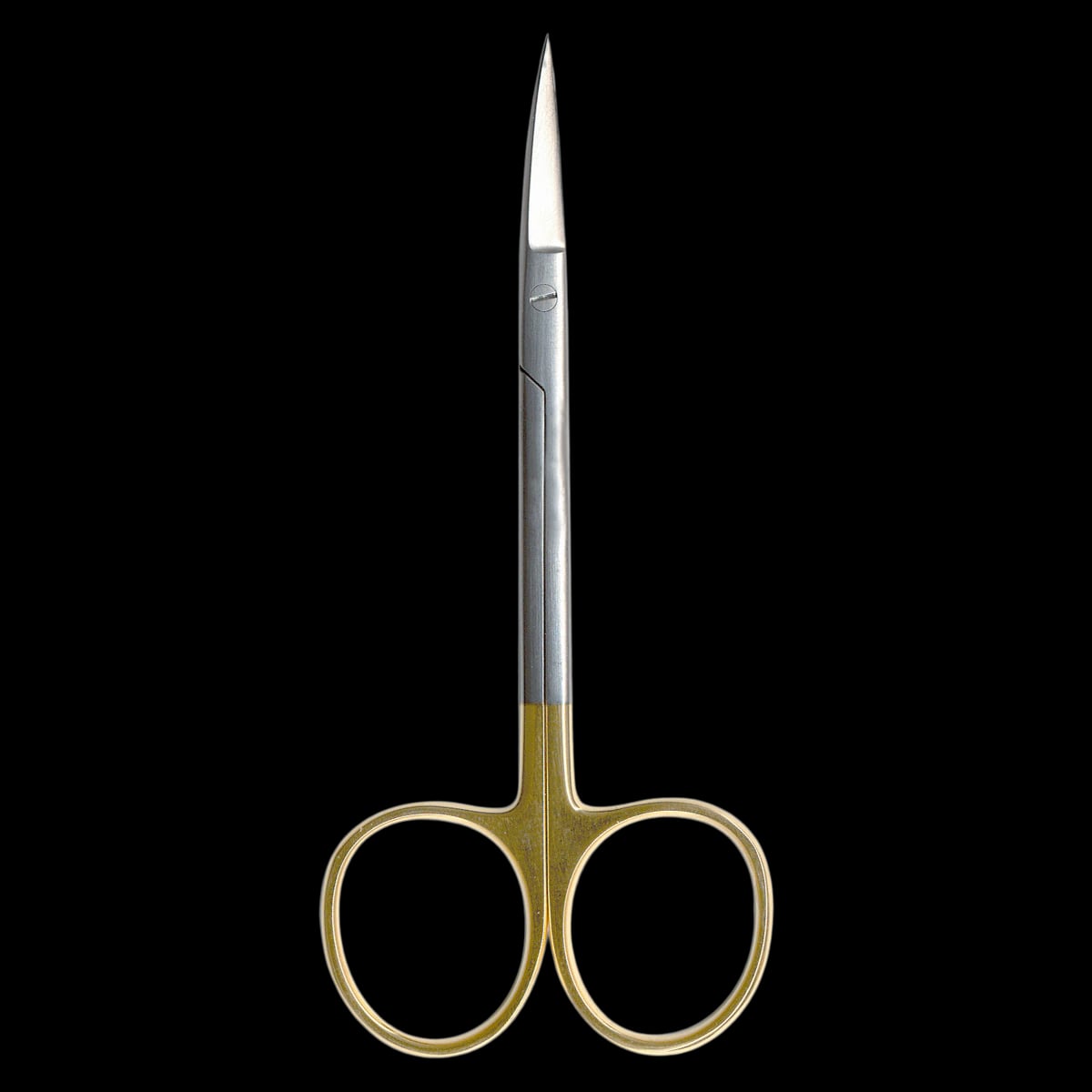 A. Titan Iris Scissors, Curved, Carbide Tips, 4.5", Stainless Steel, Made in Germany