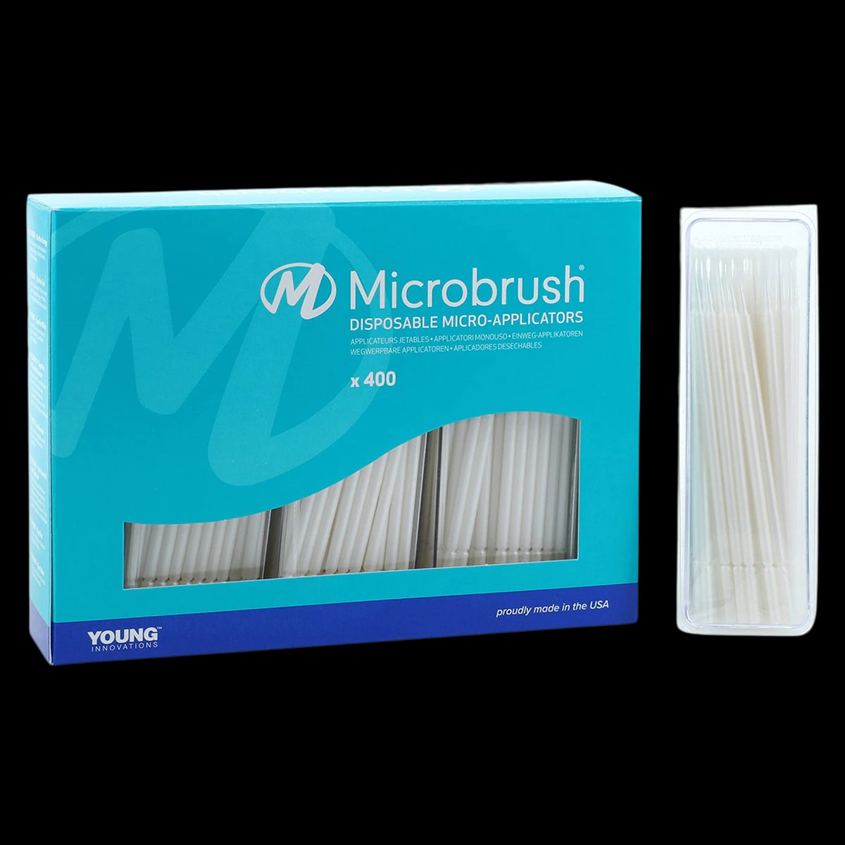 Microbrush Plus Micro-Applicator Dispenser Refills, Super Fine, White, 400/Pk, PSF400