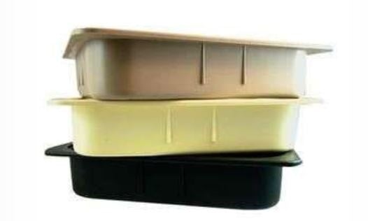 Plasdent Operation Tub, Teal/Aquamarine, 9-3/8" W x 11-1/2" L x 2-5/8" H with 3/4" Lip, 500TB14