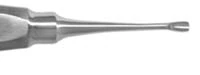 A. Titan Instruments #77R Stainless Steel Molar Elevator, Serrated, Angled, Single End, 1/Pk