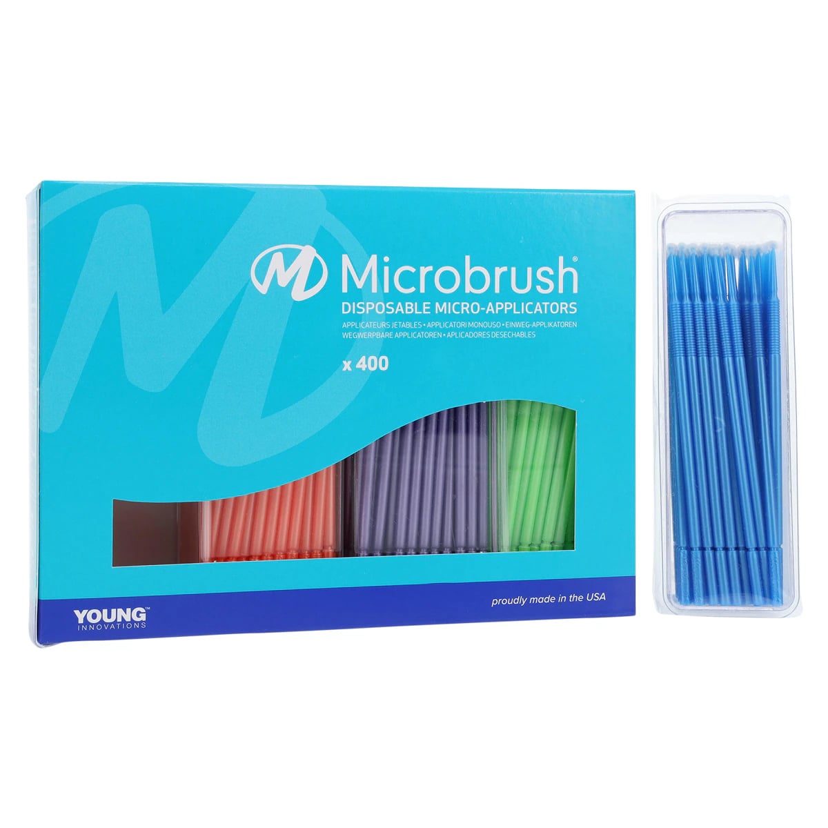 Microbrush Plus Micro-Applicator Dispenser Refills, Regular (2 mm), Assorted Colors, 400/Pk, PR400