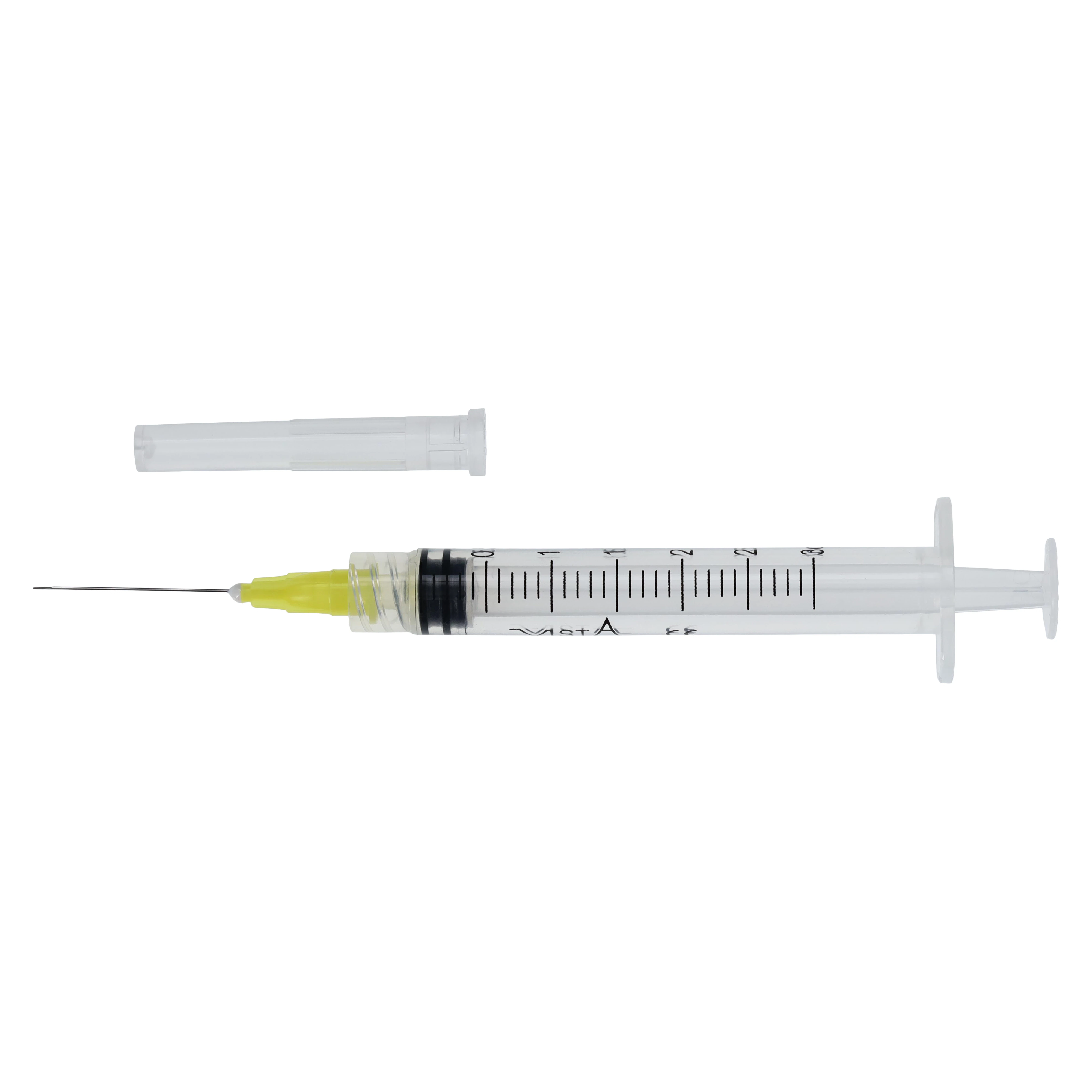 Appli-Vac Pre-Tipped Luer Lock Syringe, 3cc, 27 Gauge, Yellow, 100/Box, 316137