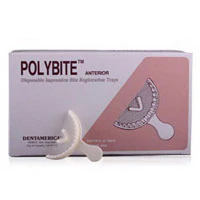 Polybite Disposable 3-in-1 Bite Registration Impression Tray, Anterior, 35/Box, 885