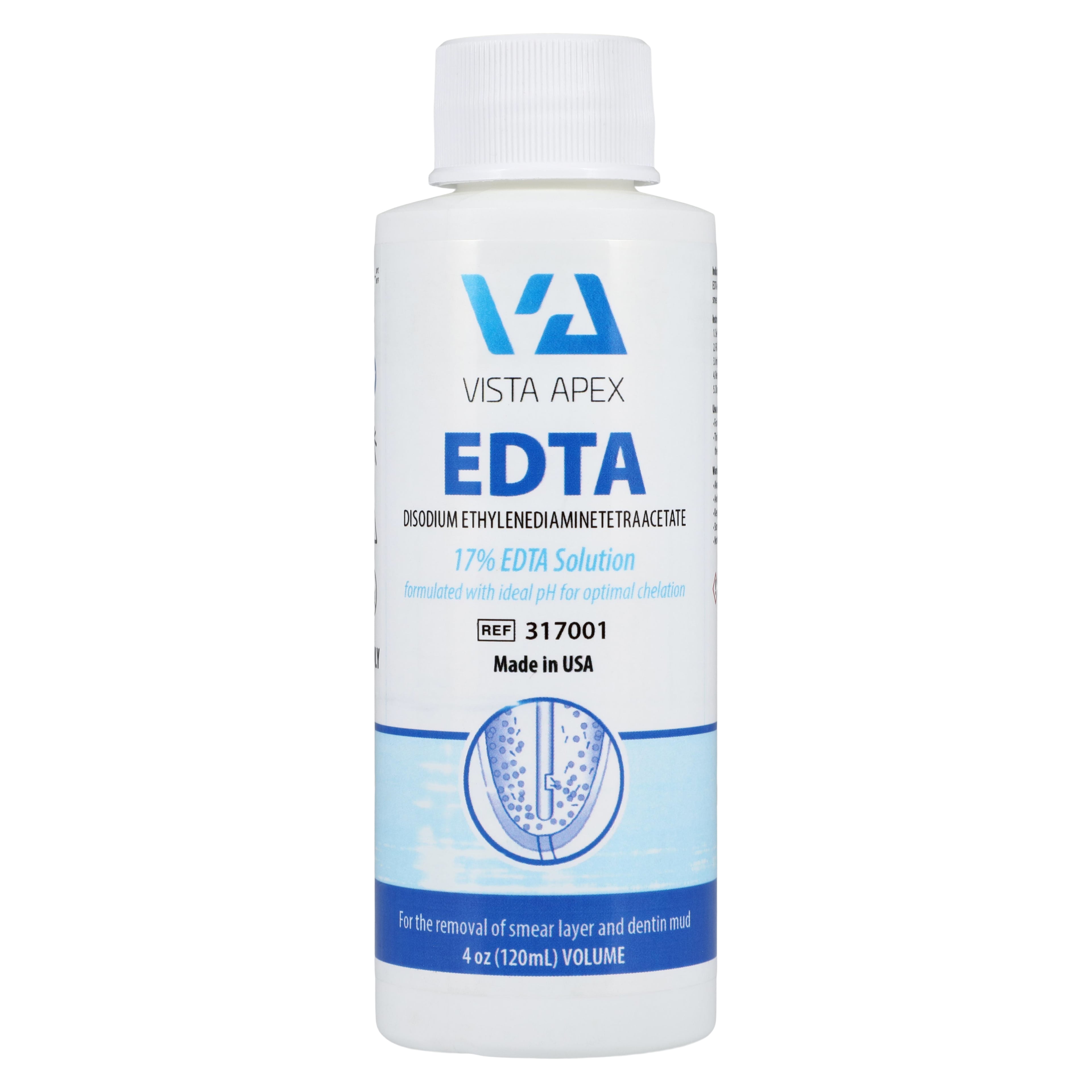 Vista Apex EDTA 17% Aqueous Chelating Solution, 4 oz (120 mL) Bottle, 317001