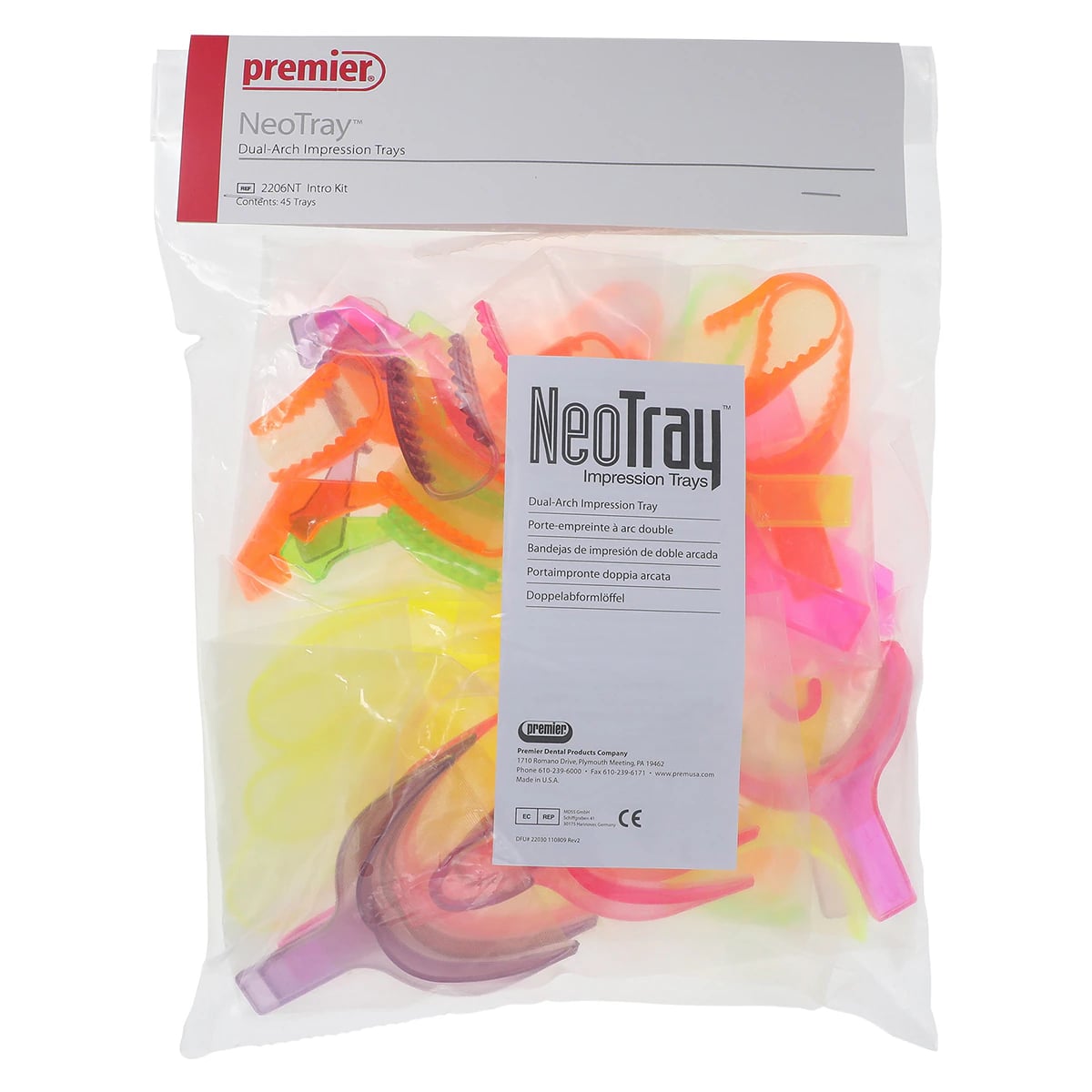 NeoTray Impression Trays Introductory Kit, Triple Bite, Assorted Sizes, 45/Pk, 2206NT