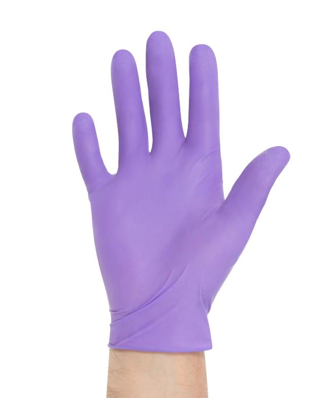 Halyard Purple Nitrile Sterile Exam Gloves, Powder-Free, Latex-Free, Medium, 50 Pairs/Box, 55092