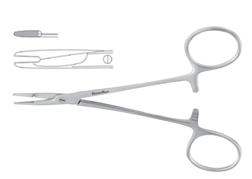 Miltex Meister-Hand Olsen-Hegar Needle Holder, Serrated Jaw, 4-3/4" (12 cm), Stainless Steel