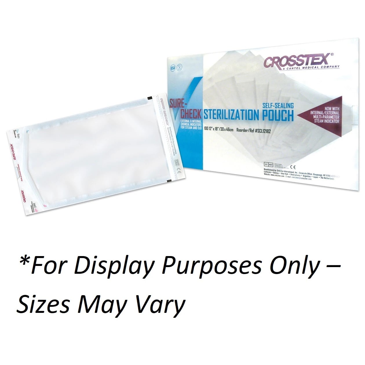Sure-Check Self-Seal Sterilization Pouches, 5.25" x 10", 200/Box, SCM2