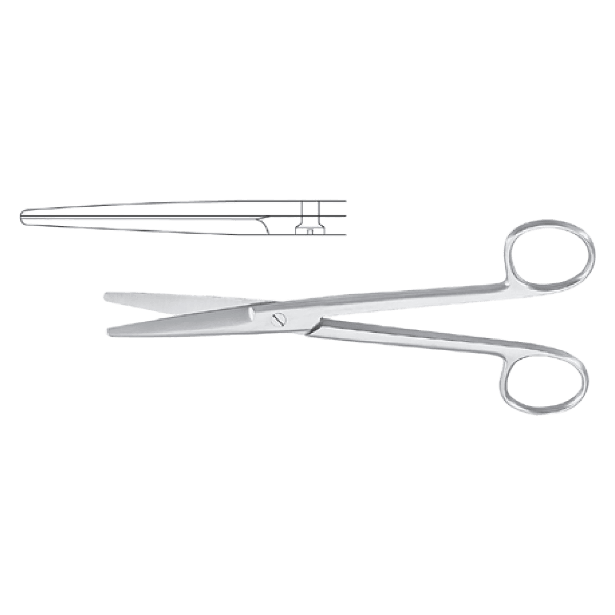 Miltex Meister-Hand Mayo Dissecting Scissors, Straight, 6-3/4" (17 cm), Stainless Steel, Autoclavable, Reusable