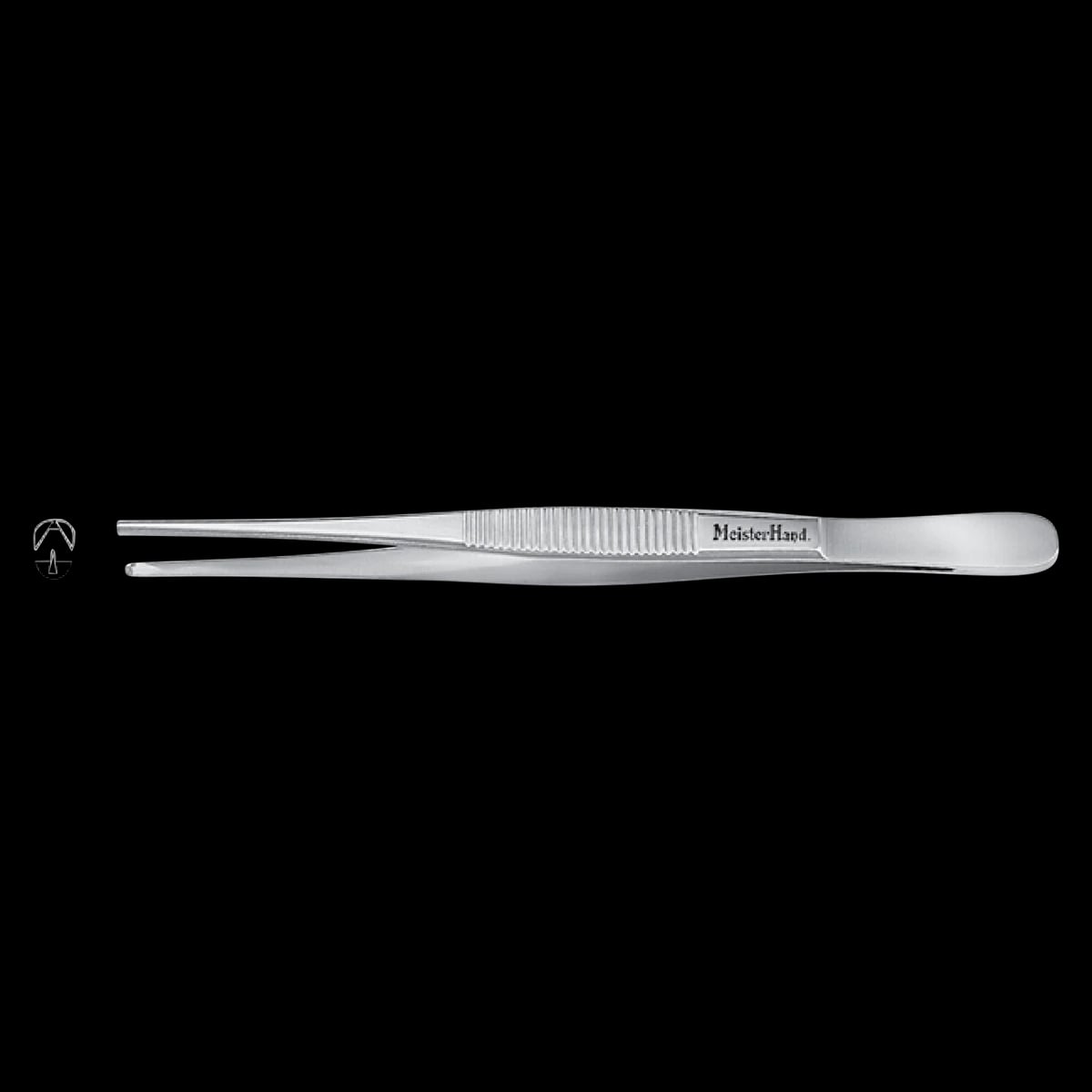 Miltex Meister-Hand Tissue Forceps, 5-1/2", 1x2 Teeth, Straight, Stainless Steel, Autoclavable