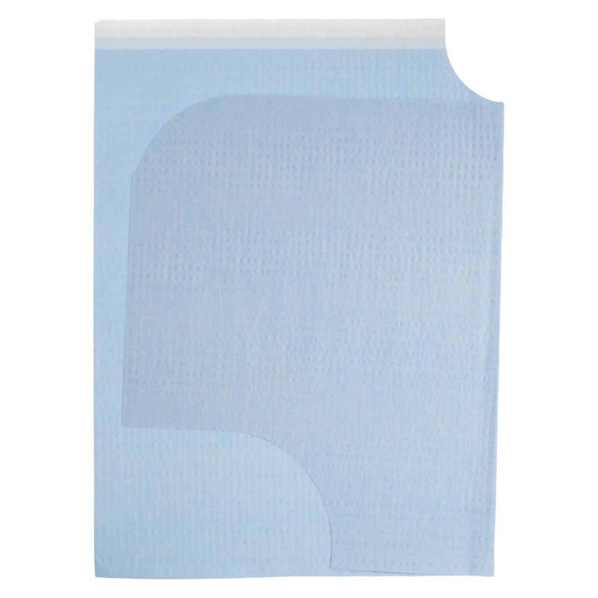 TIDI EveryDay Specialty Endo/Prophy Bibs, 2-Ply Tissue with Poly Barrier, Contour Neck, Waist-Length, 29" x 21", Blue, 100/Case, 917483