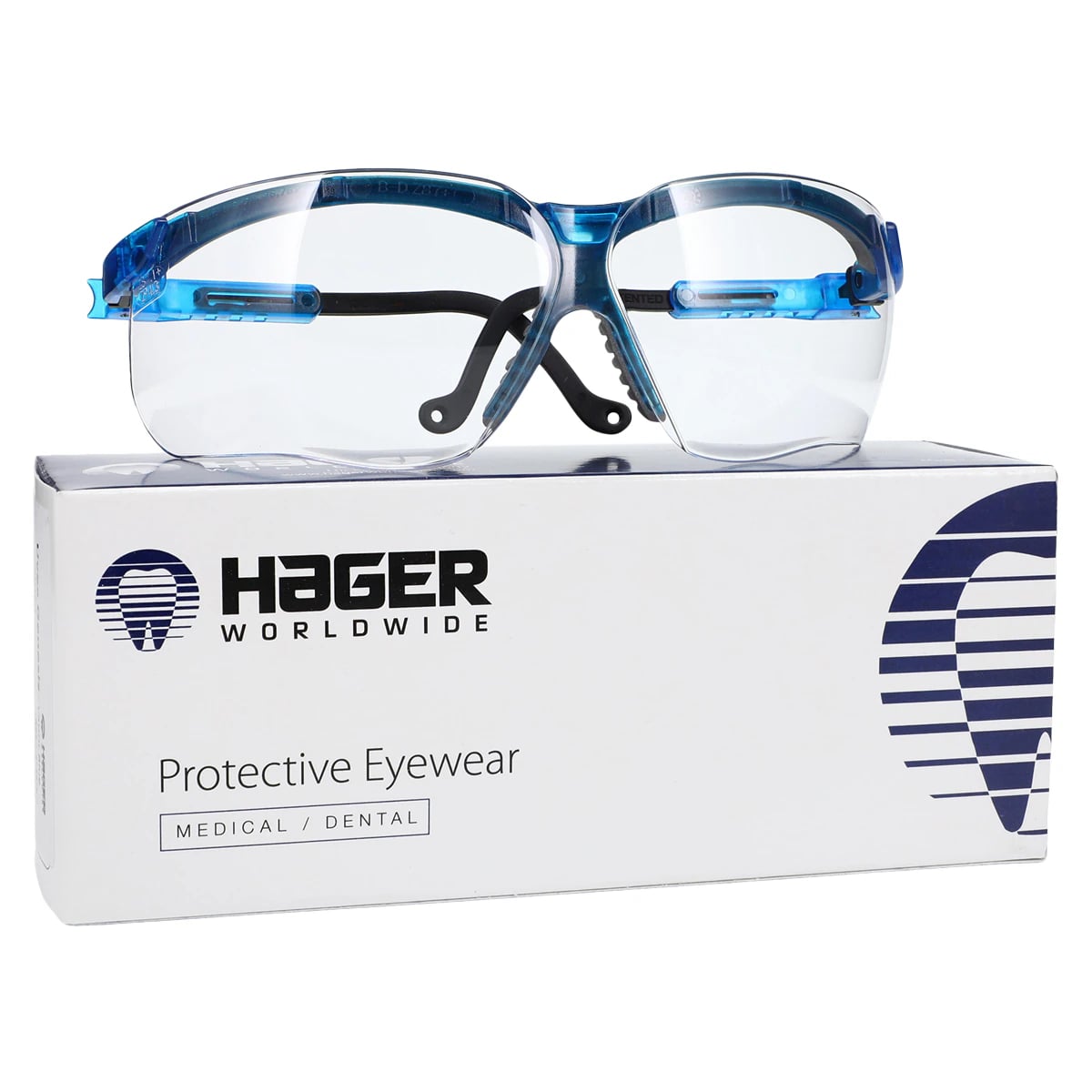 Uvex Genesis Safety Glasses, Clear Lens, Vapor Blue Frame, 355816