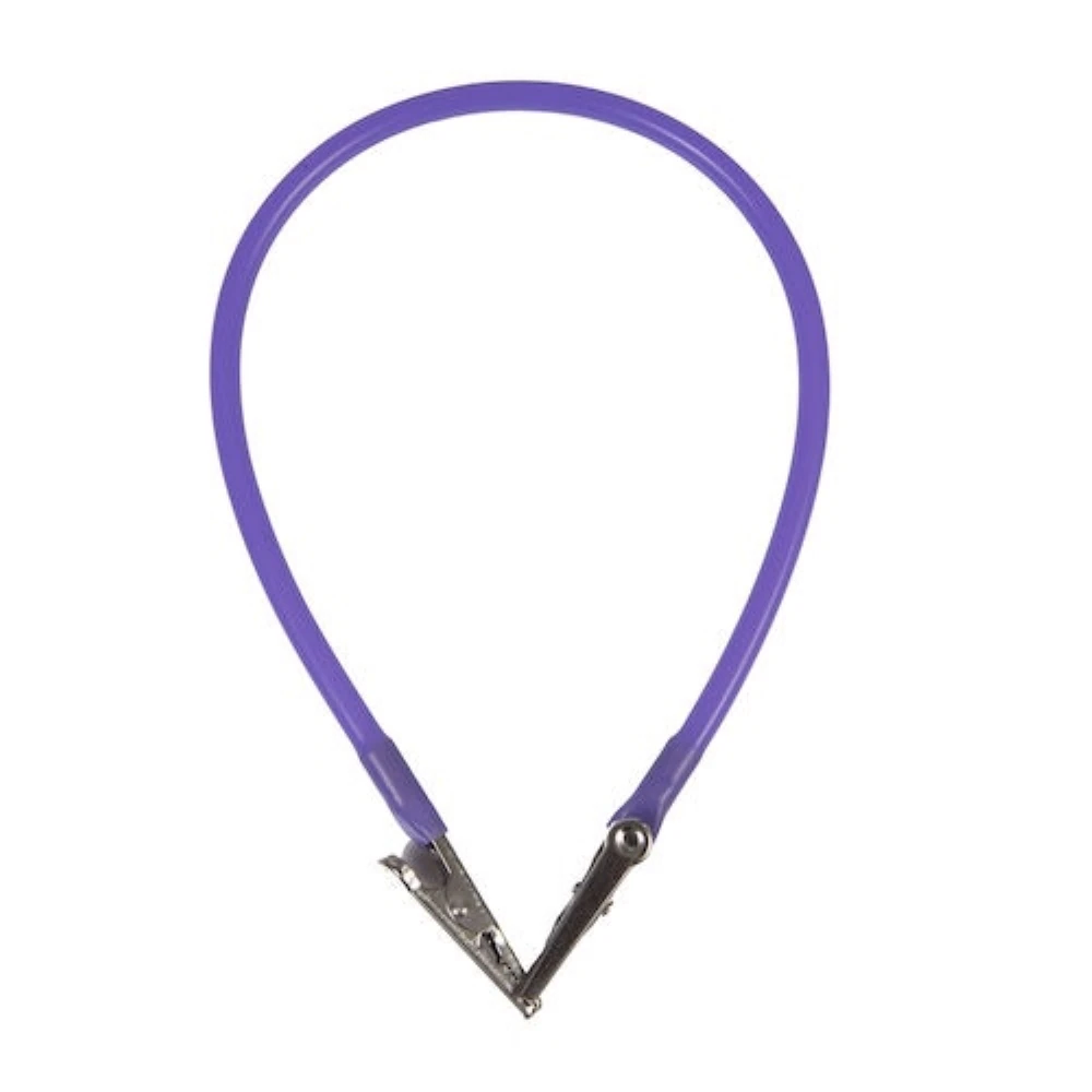 Hager Worldwide Super Bib Clip, Purple, 14", Reusable, 1/Pkg, 605282