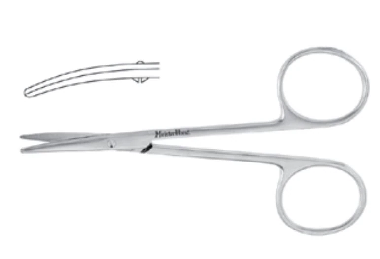 Meister-Hand Strabismus Scissors, Curved, 4-1/2" Stainless Steel, Each
