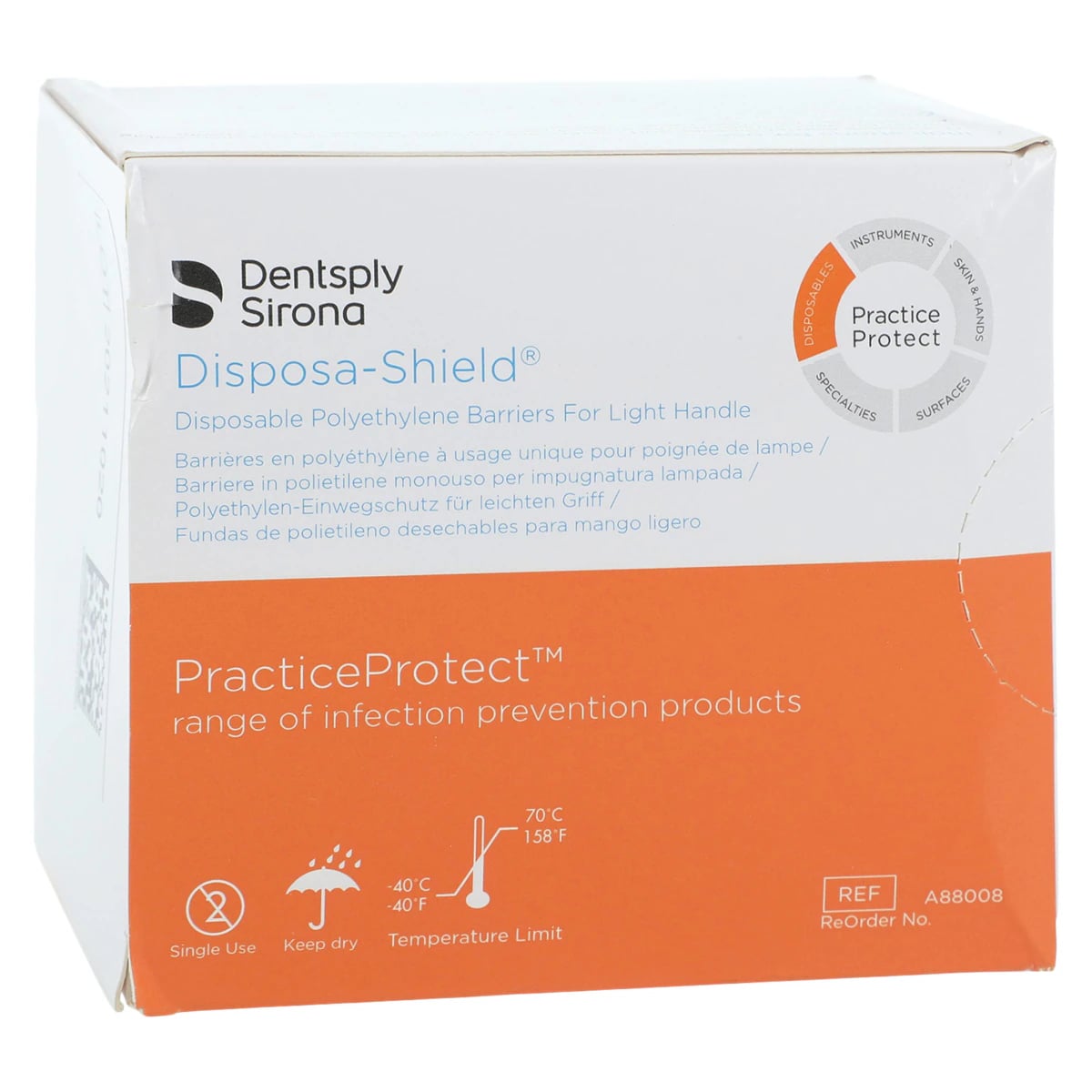 Disposa-Shield T-Bar Light Handle Sleeves, 3.5" x 6.75", Clear Polyethylene, 500/Box, A88008