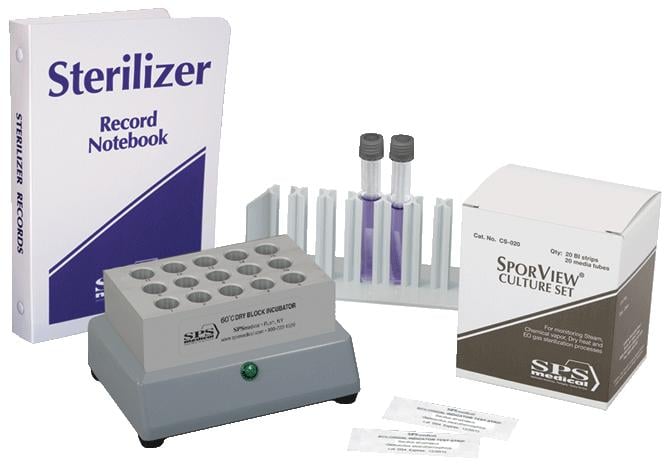 SporView Culture Set Biological Indicator Starter Kit, Dry Heat & EO Gas, SK-037