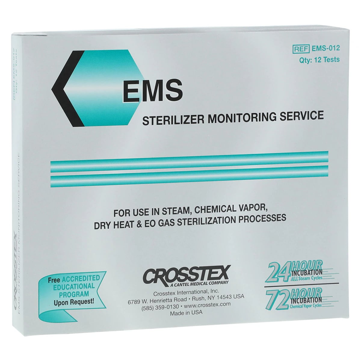 SPS Medical EMS Economy Mail-In Sterilizer Monitoring System, 12 Tests/Box, EMS-012