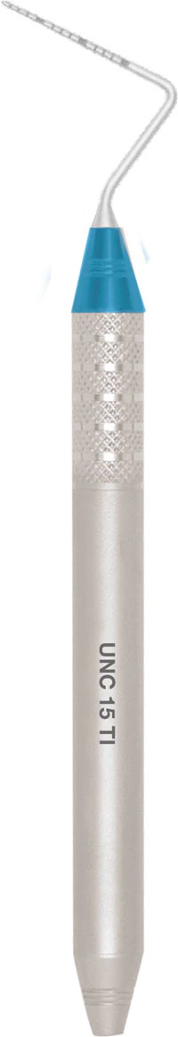 A. Titan Titanium UNC 15 Implant Probe, Single Ended, Color Coded Blue Handle, 1/Pk