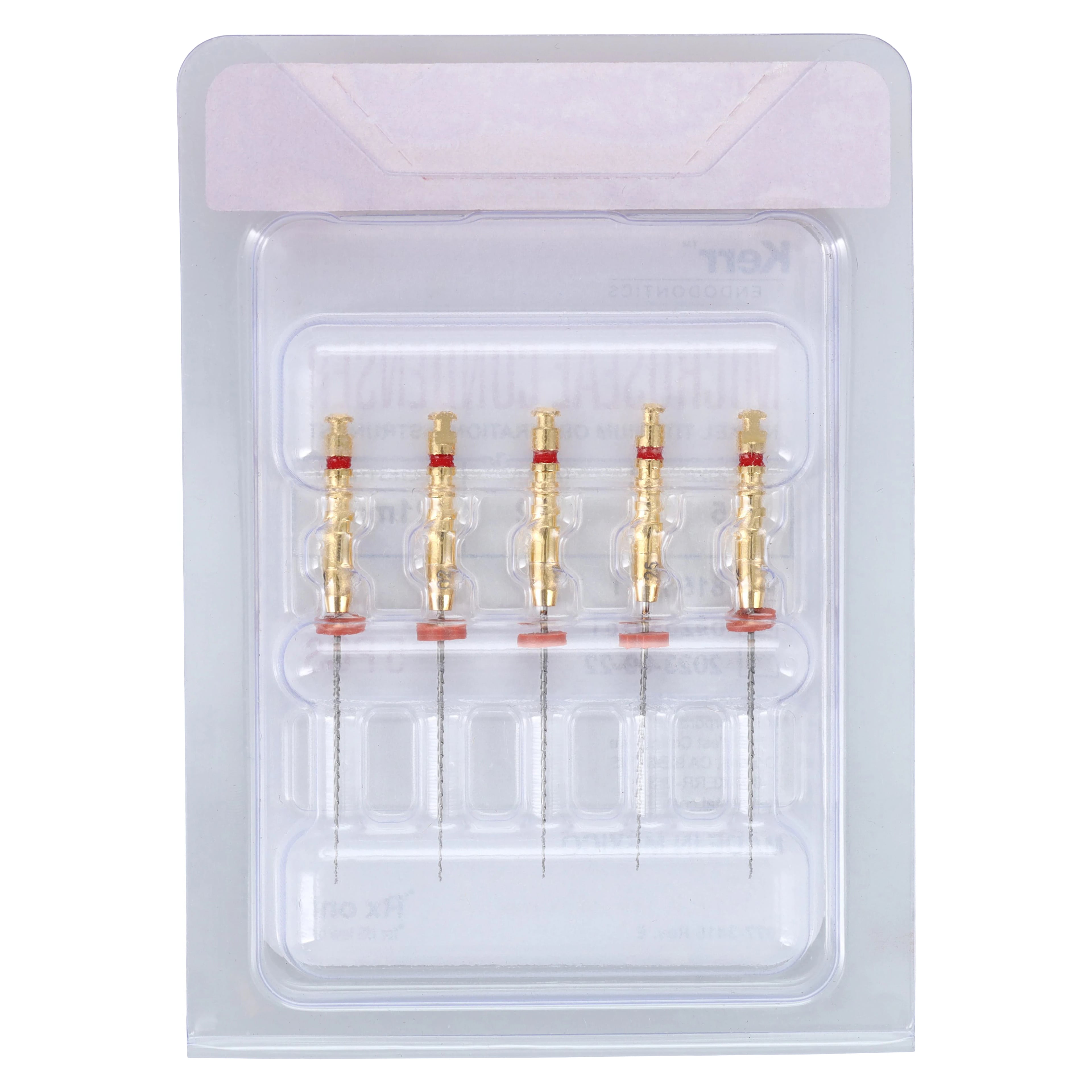 MicroSeal NiTi Condenser, Size 25, .02 Taper, 21mm, Red, 5/Pkg, 815-7101