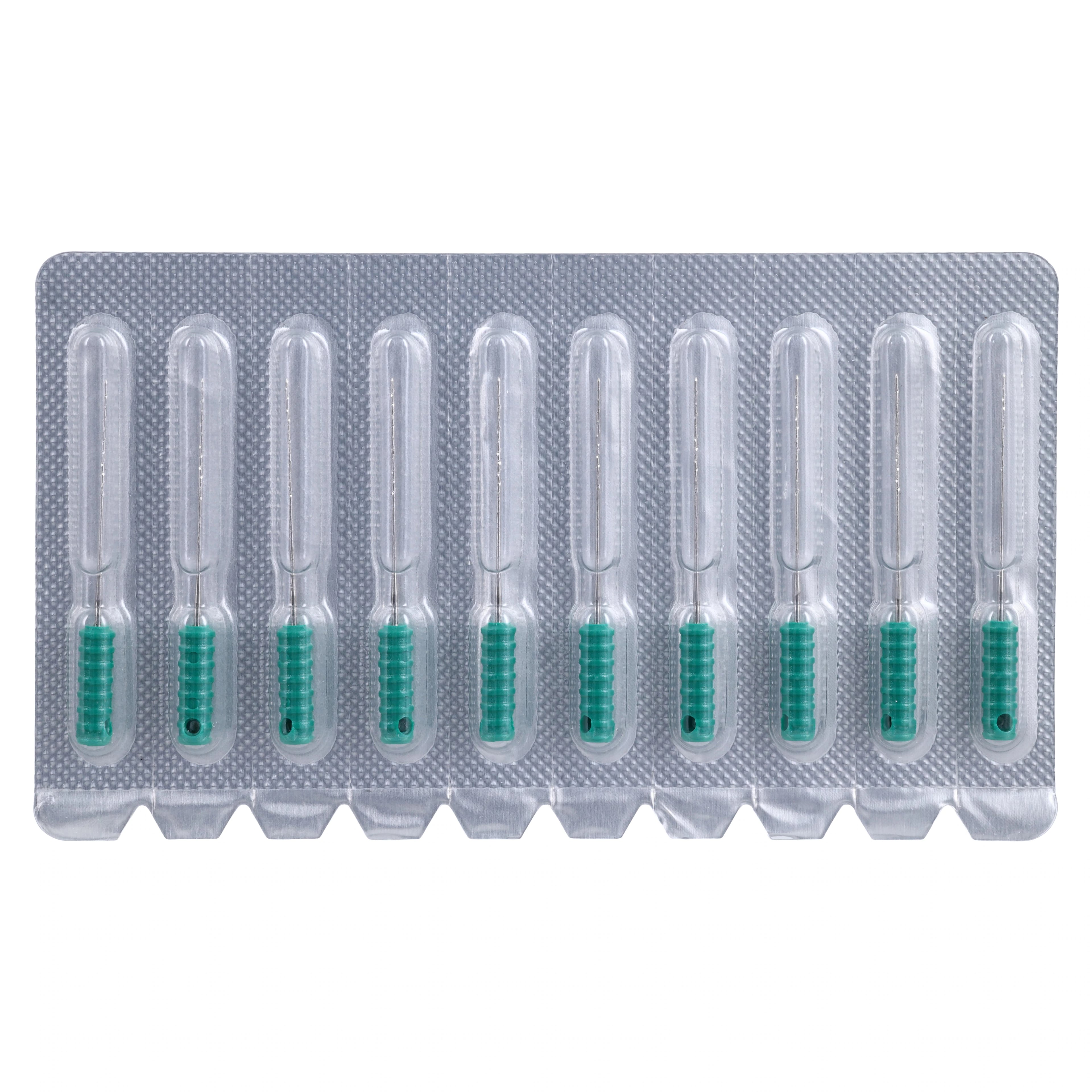 Kerr Barbed Broaches, Medium (Green), 22 mm, Pre-Sterilized, Stainless Steel, 30/Pkg, #17012