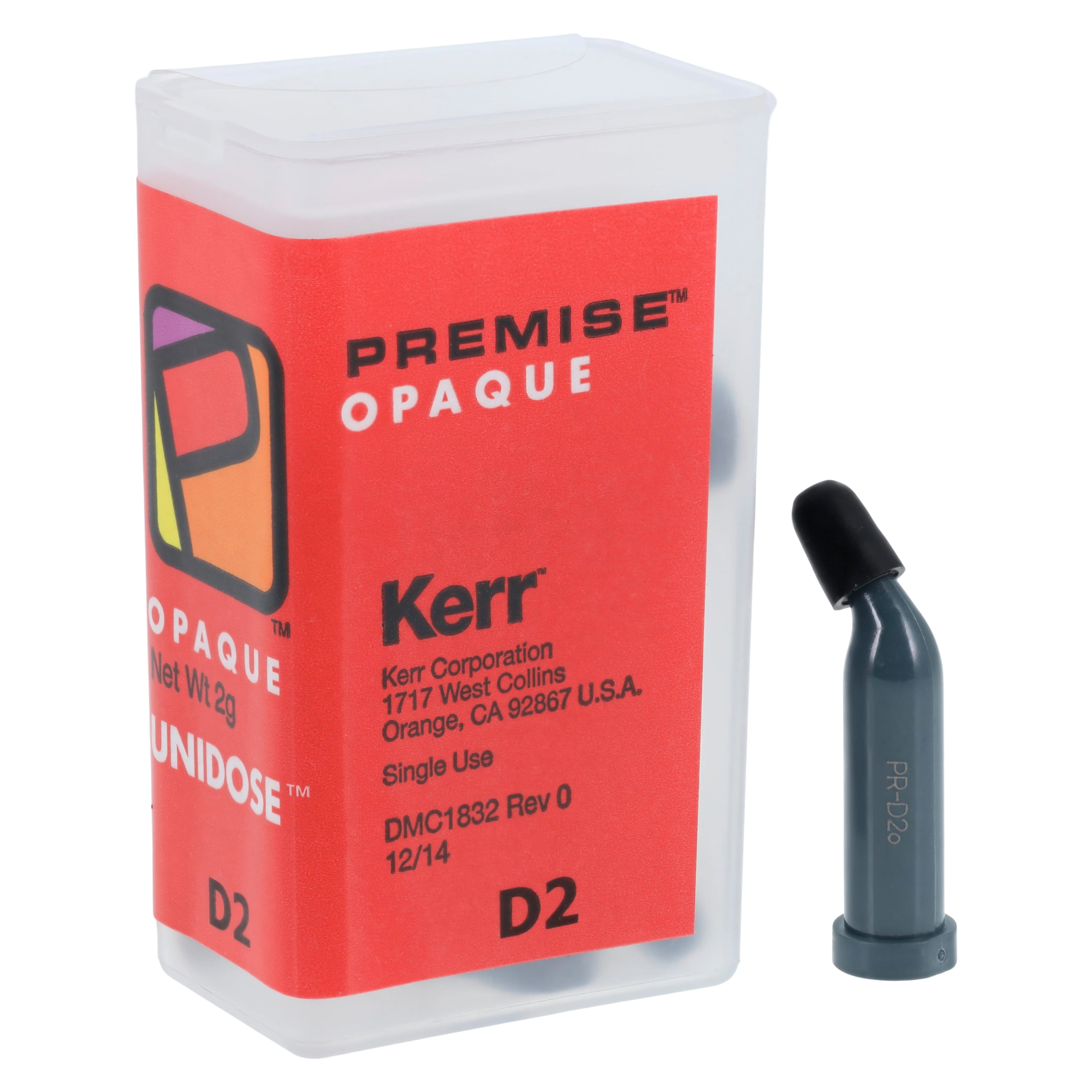 Premise Universal Nanofilled Composite, Unidose Refill, Opaque D2, 0.2 g Tips, 20/Pk, 32675