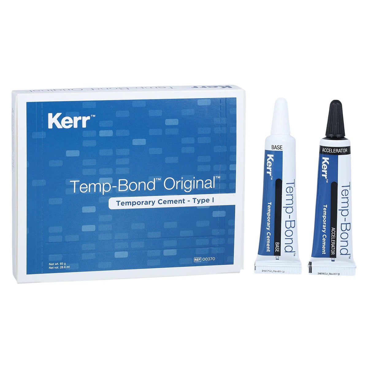 TempBond Temporary Crown & Bridge Cement, Original Tube Kit, 50 g Base + 15 g Accelerator + Mixing Pad, 1/Pk, 00370