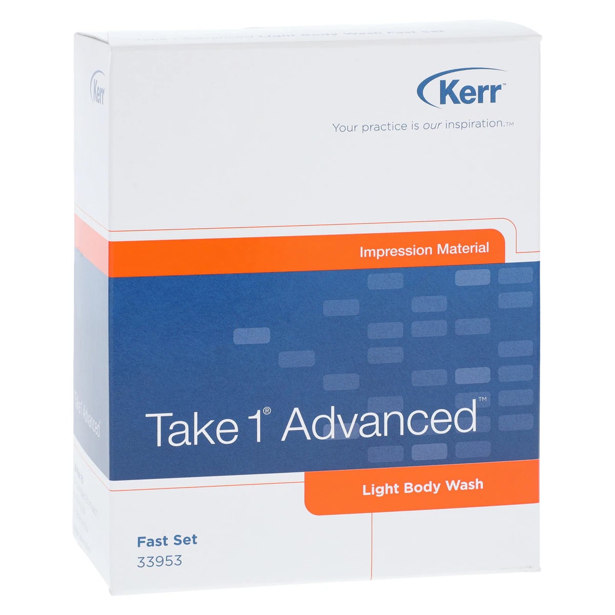 Take 1 Advanced VPS Impression Material, Light Body Wash, Fast Set, Orange, 50 ml Cartridge Refill, 2/Pk, 33953