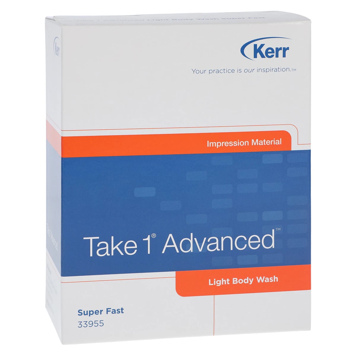Take 1 Advanced VPS Impression Material Cartridge Refill, Light Body Wash, Super Fast Set, Orange, 50 ml, 2/Pk, 33955