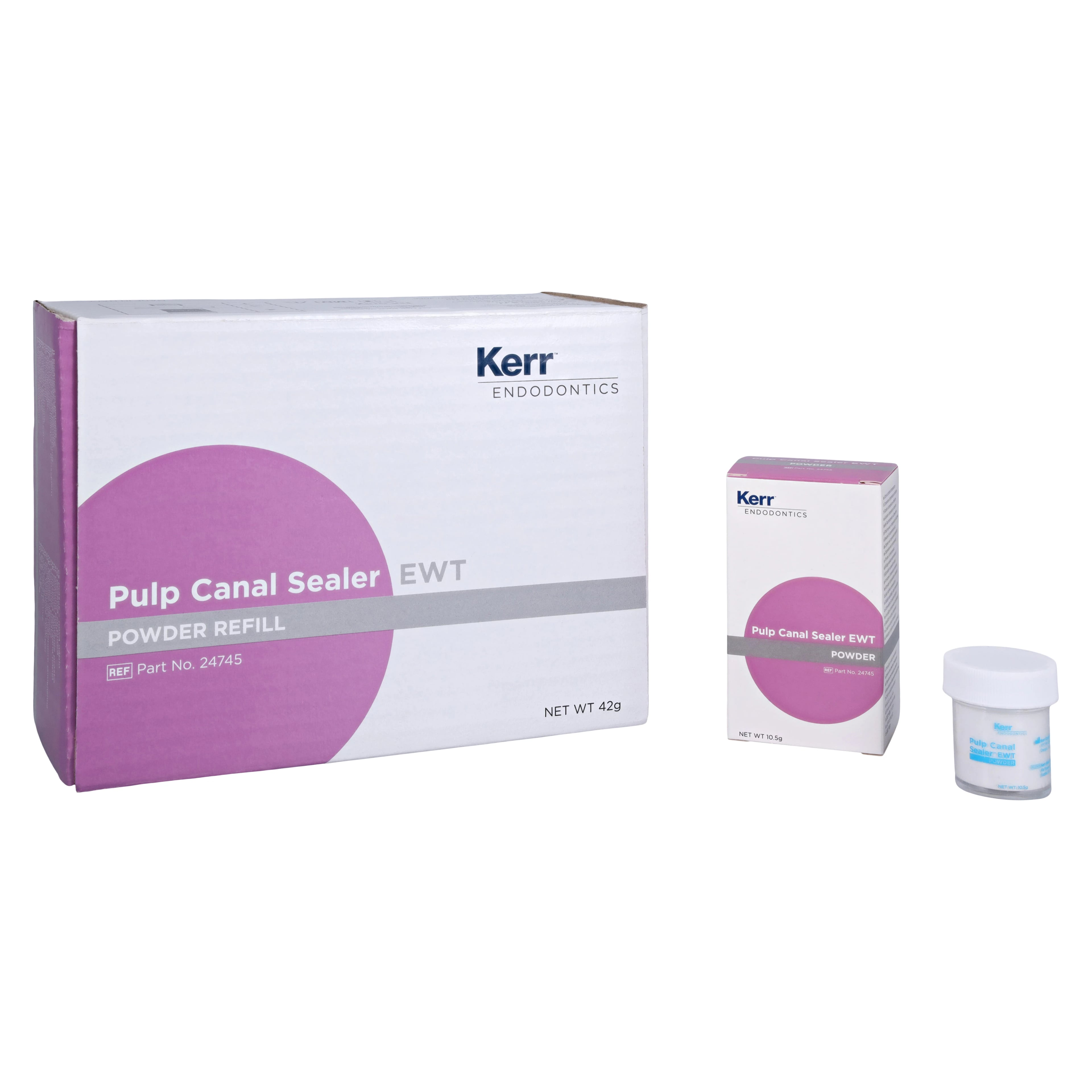 Kerr Pulp Canal Sealer EWT Powder Refill, 10.5 g Bottles, 4/Pkg, 24745