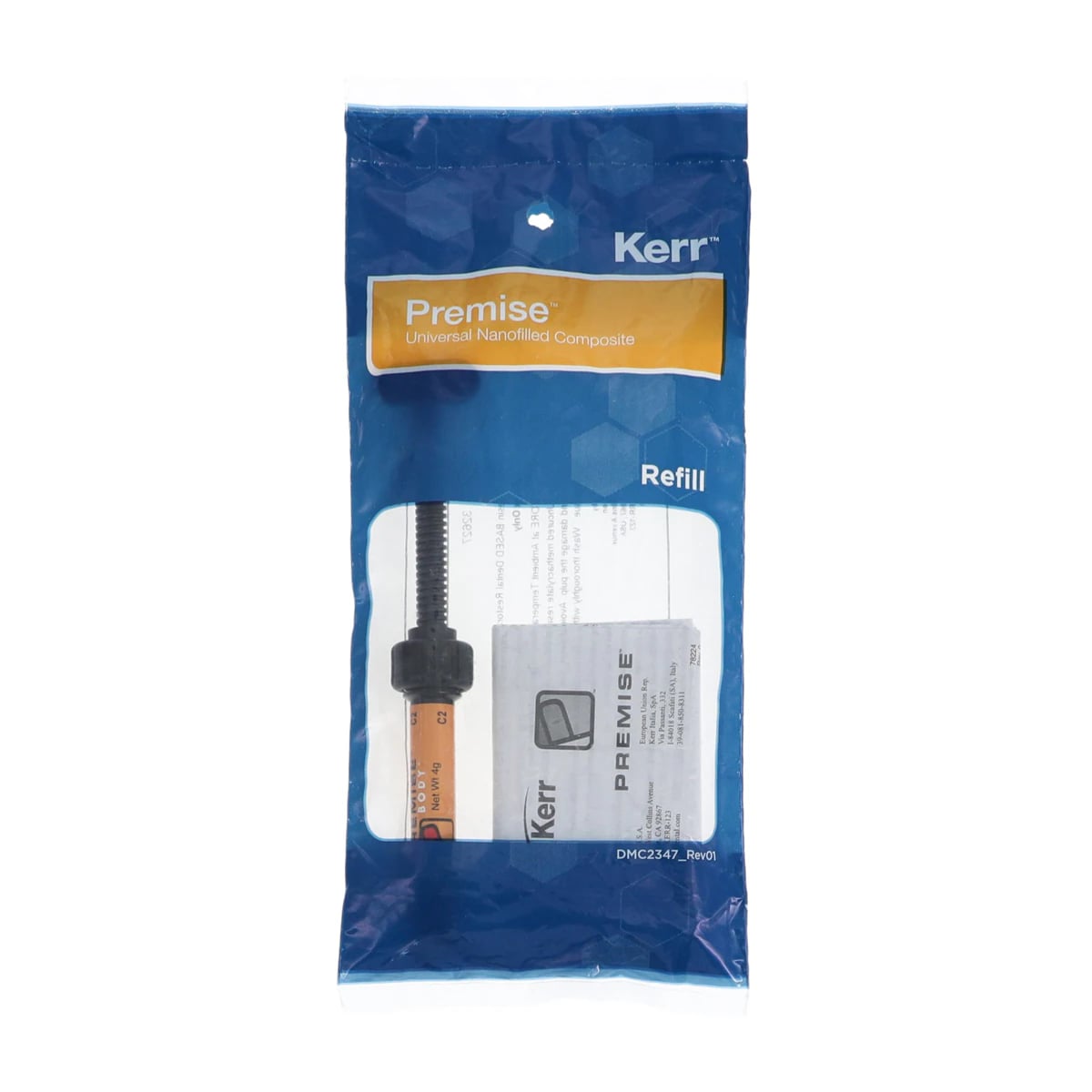 Premise Universal Nanofilled Composite Restorative, Body C2, 4 g Syringe Refill, 32627