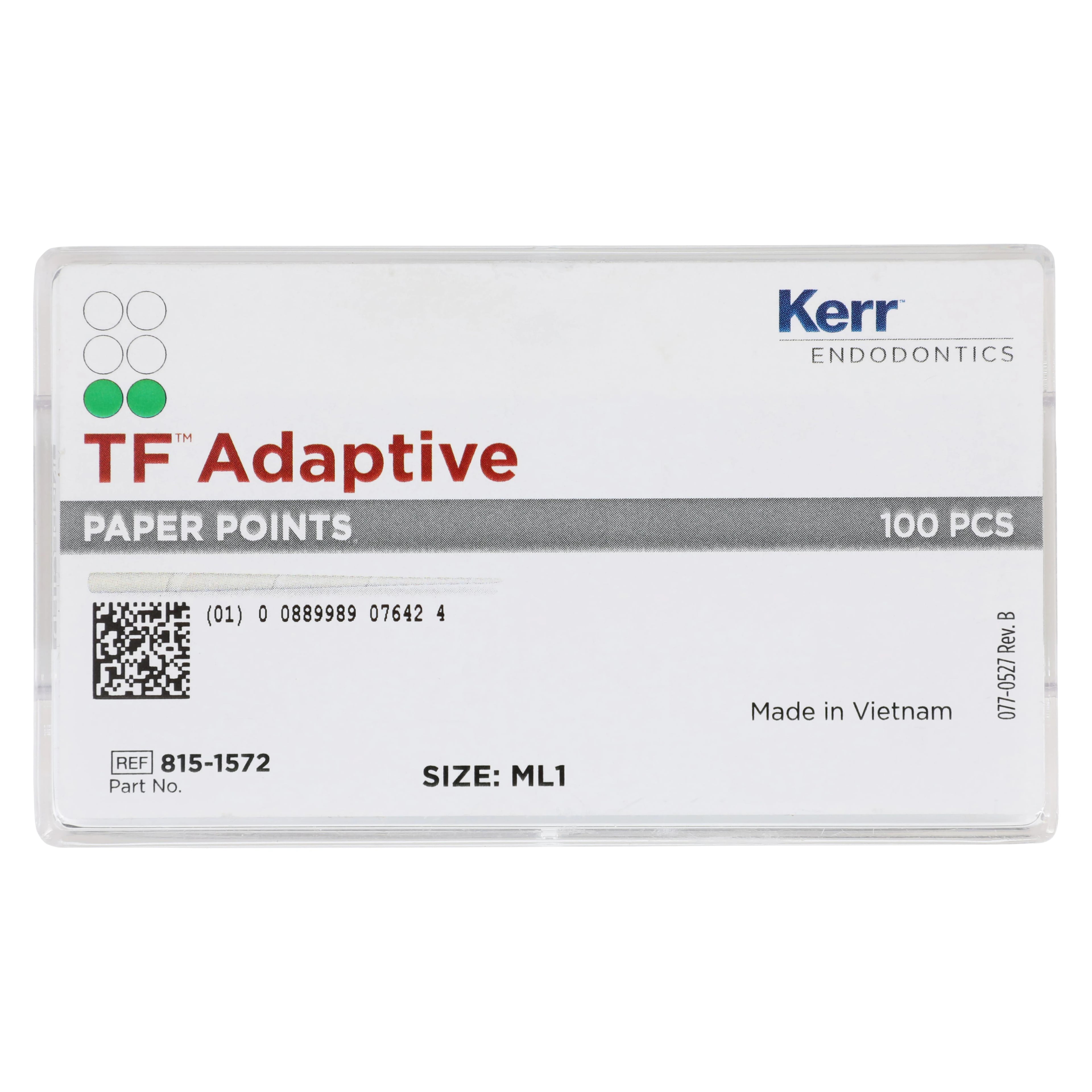 TF Adaptive Paper Points, ML1, Medium/Large, Green, 100/Pk, 815-1572