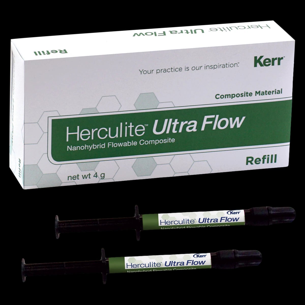 Kerr Herculite Ultra Flow Nanohybrid Flowable Composite, A1, 2 g Syringe Refill Kit, 2/Pk, 35392
