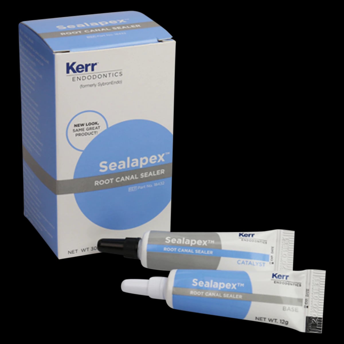 Sealapex Non-Eugenol Calcium Hydroxide Root Canal Sealer, Standard Kit, 12 g Base, 12 g Catalyst, Mixing Pad, 18432