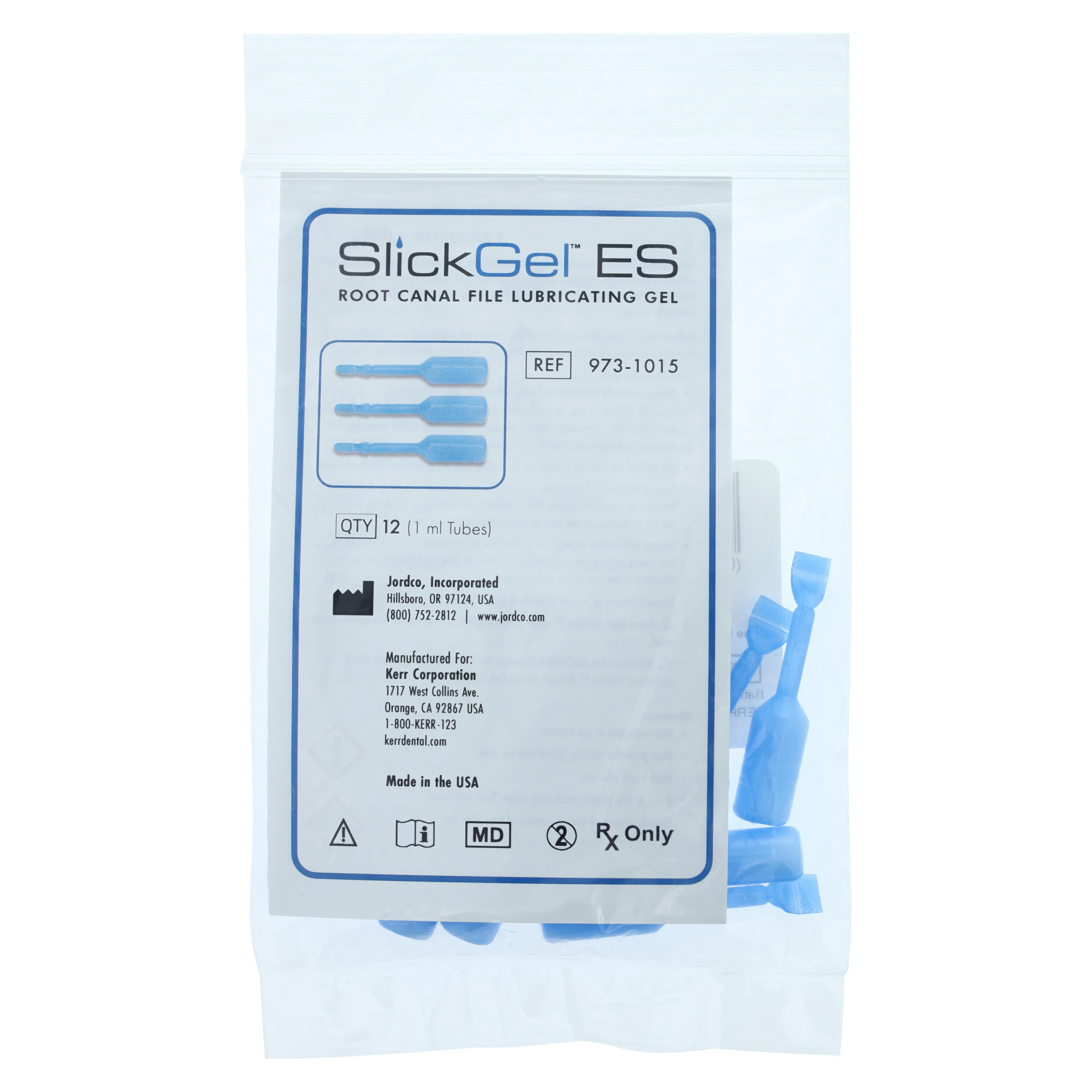 SlickGel ES Canal Lubricant, 1 mL MicroDose Polytubes, 12/Pk, 973-1015