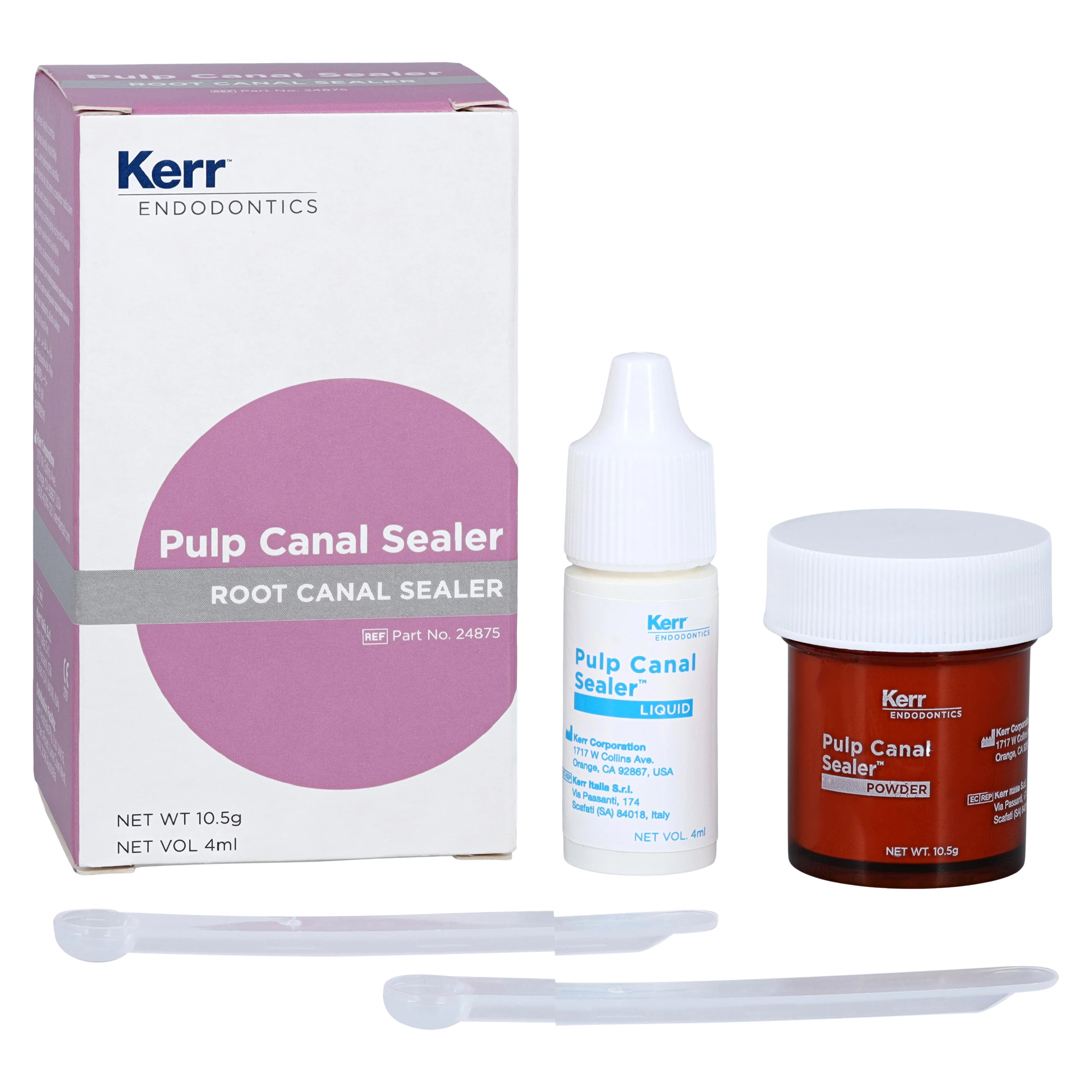 Pulp Canal Sealer Standard Package, Zinc Oxide Eugenol Root Canal Sealer, 10.5 g Powder & 4 mL Liquid, 2 Dispensing Scoops, 1/Pk, 24875