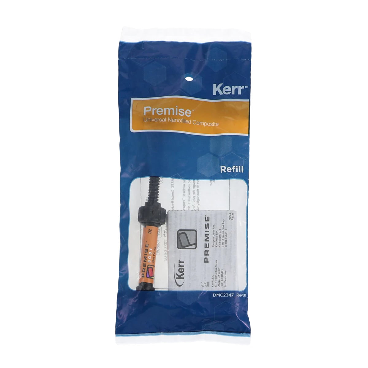 Premise Universal Nanofilled Composite Restorative, Body Shade D2, 4 g Syringe Refill, 32630